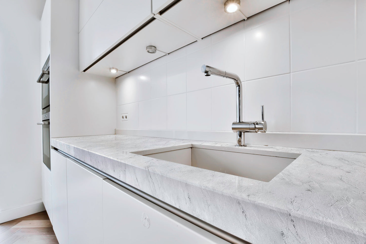 Marble White Gray Matte Paper