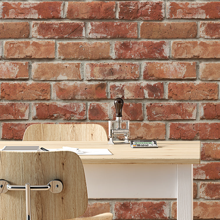 Brick Pattern Slight, Red Dark Wallpaper