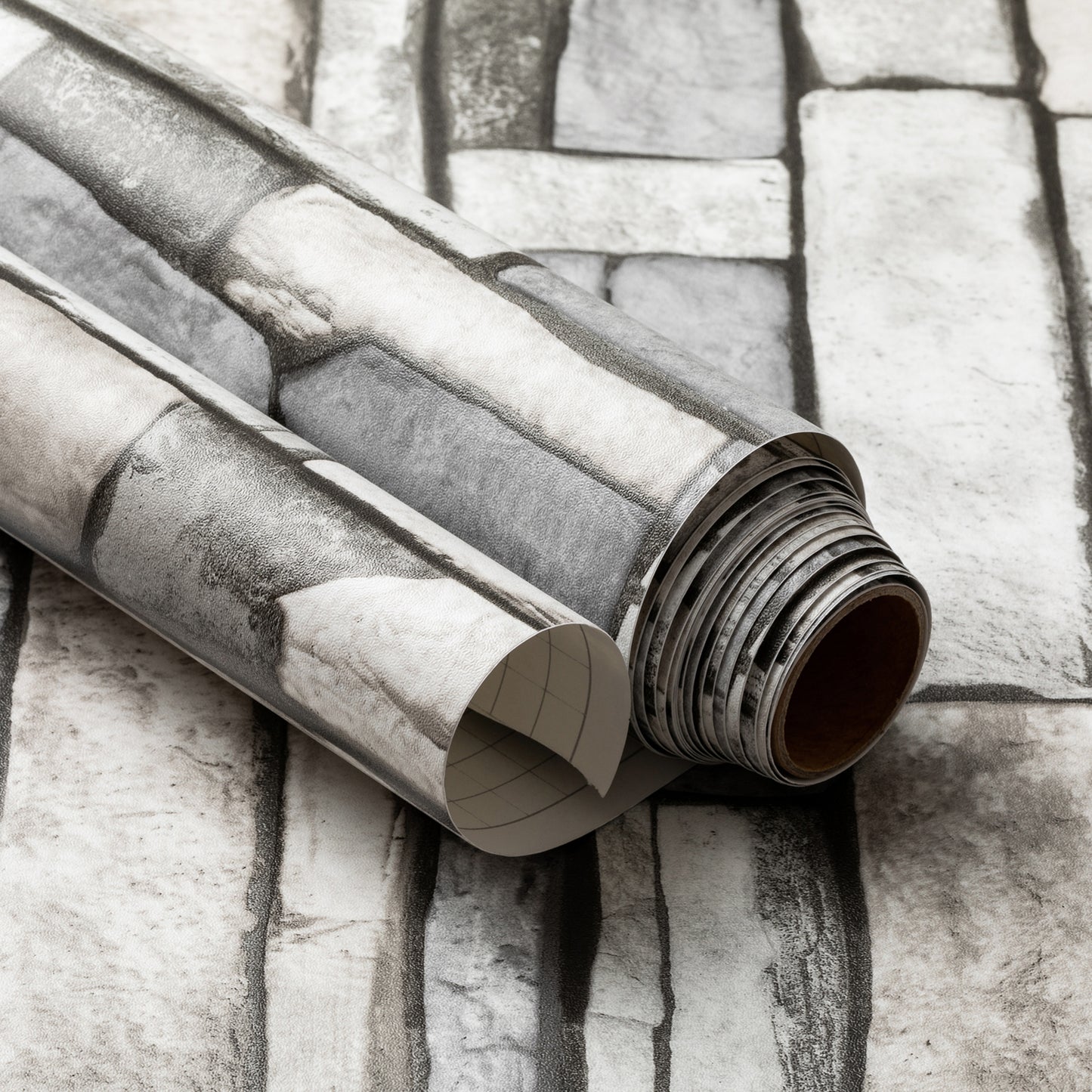 Stone Brick Paper FlatGray Wallpaper