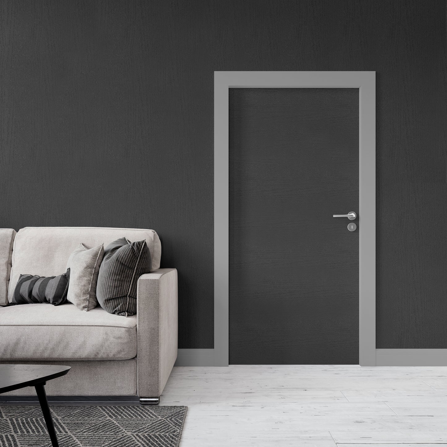 Wood Pattern Light Texture, Black Wallpaper