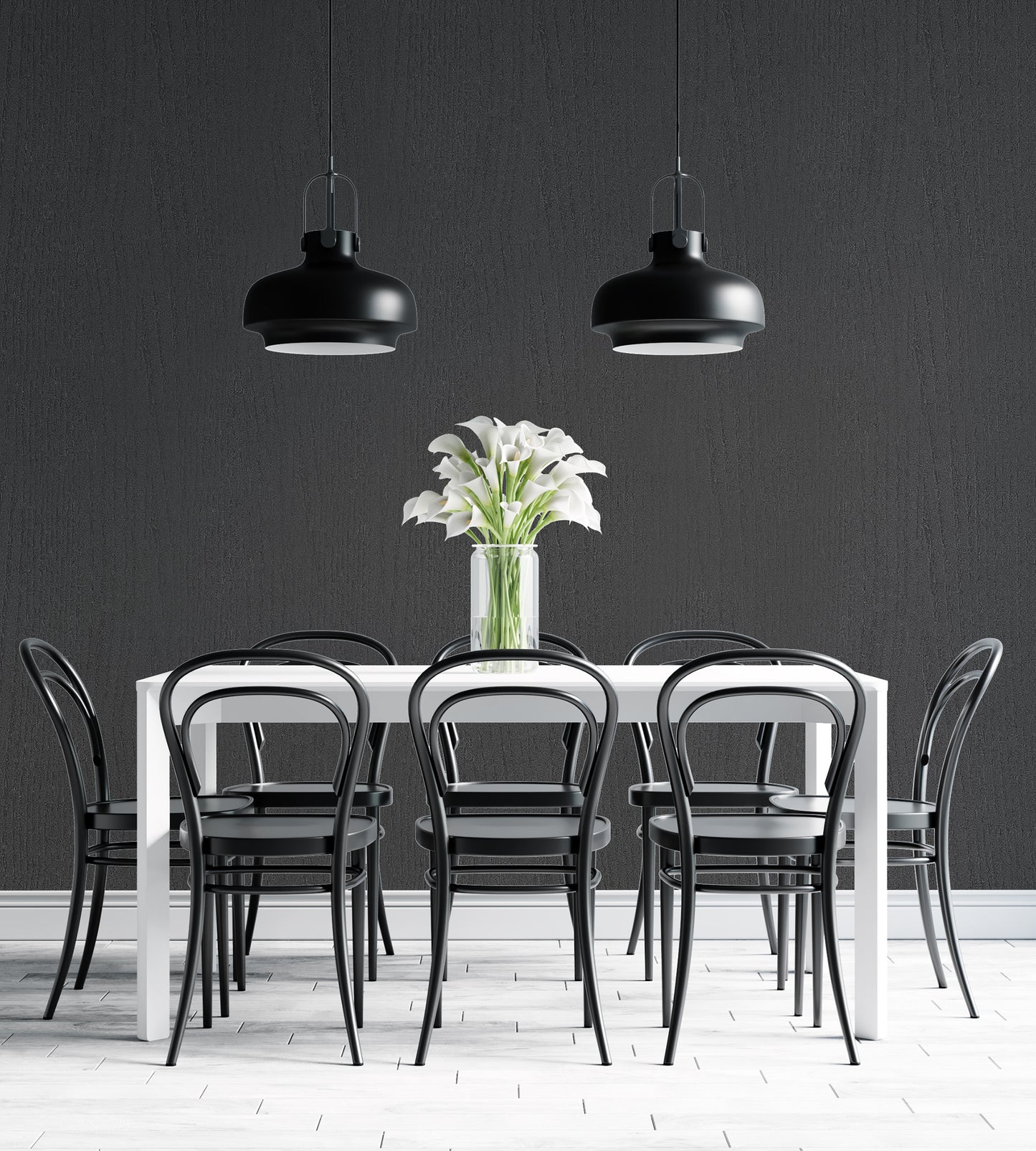 Wood Pattern Light Texture, Black Wallpaper