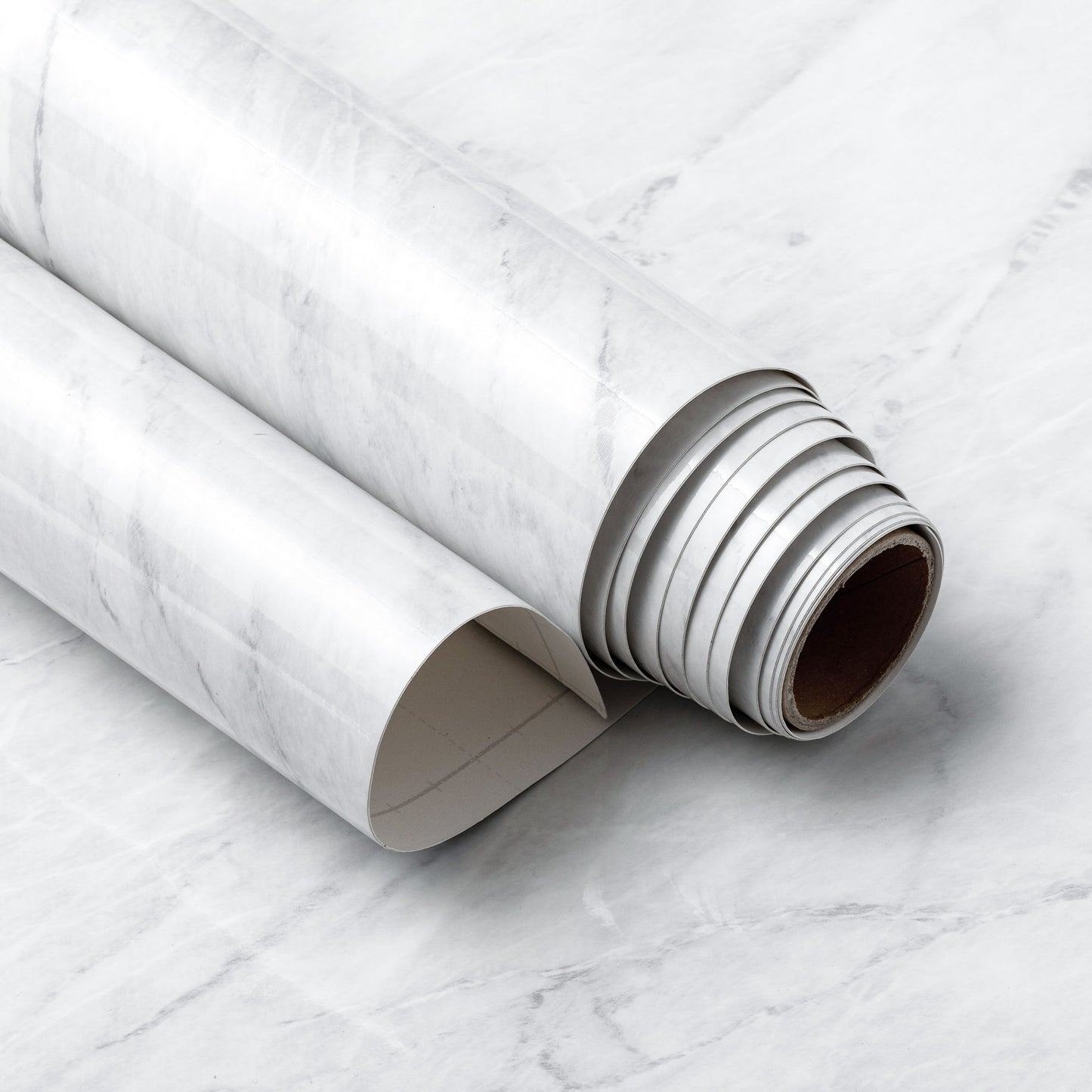 White Grey Faux Marble Self Adhesive Contact Paper, Peel and Stick