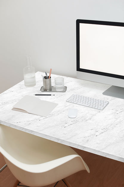 Marble White Gray High Gloss Paper