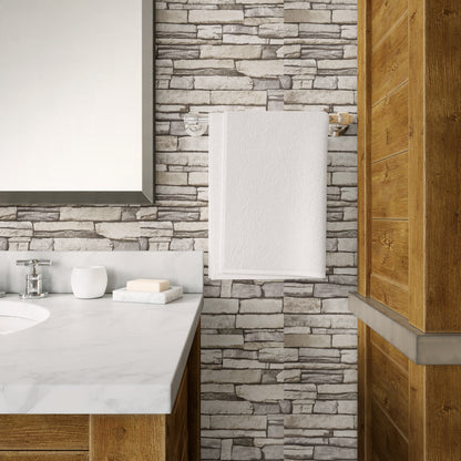 Stone Brick Paper FlatGray Wallpaper