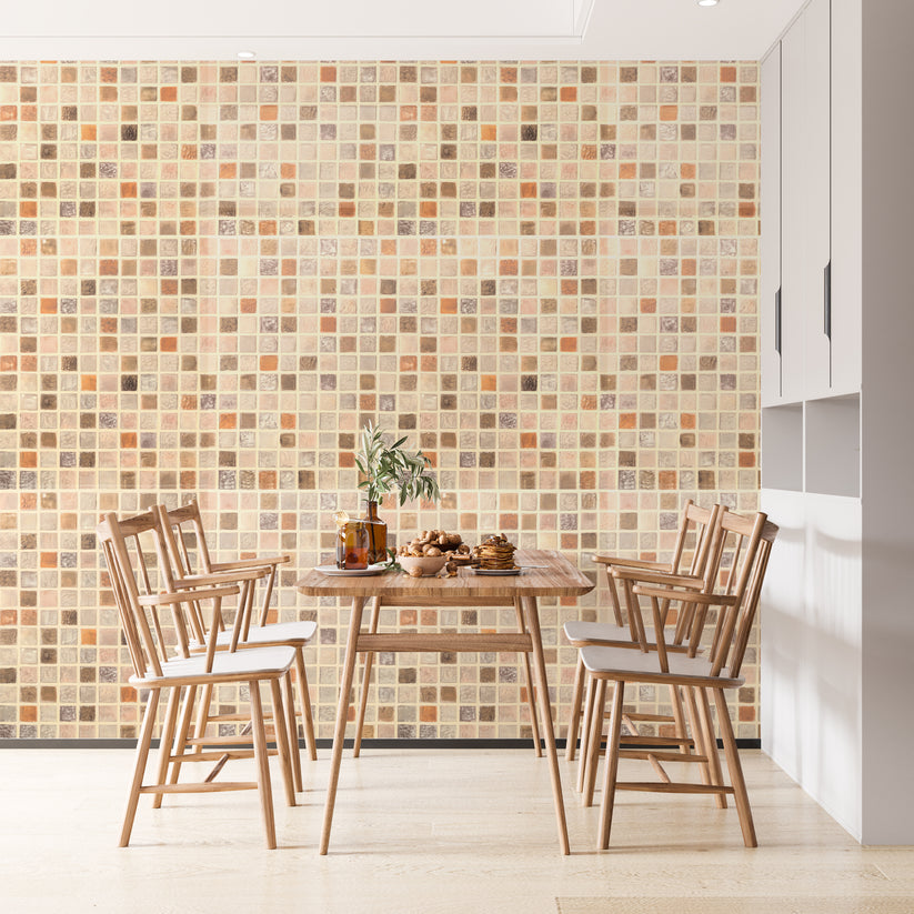 Multi Color Tile Mosaic Pattern Contact Paper Self-adhesive Peel-stick ...