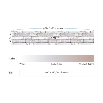 Distressed Wood Light Texture, White Paint Panel Wallpaper