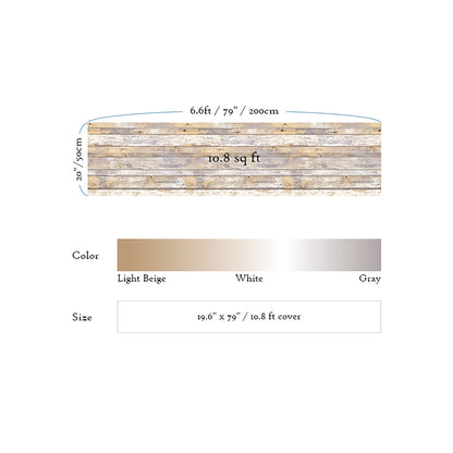 Distressed Wood Light Texture, Light Brown Panel Wallpaper
