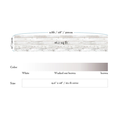 Distressed Wood Light Texture, Washed White Panel Wallpaper