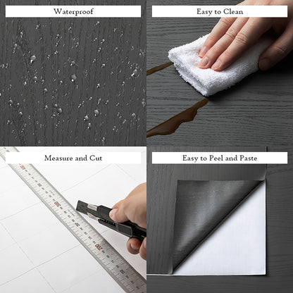 Wood Pattern Light Texture, Dark Gray Wallpaper