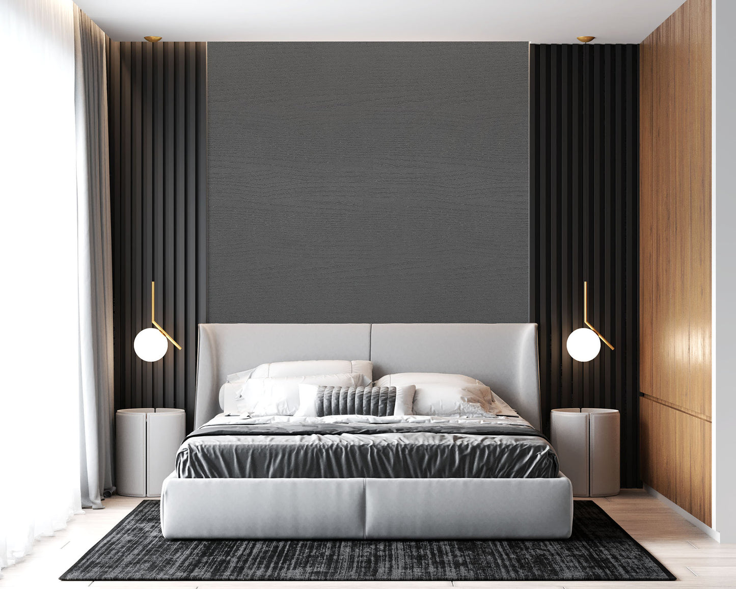 Wood Pattern Light Texture, Dark Gray Wallpaper