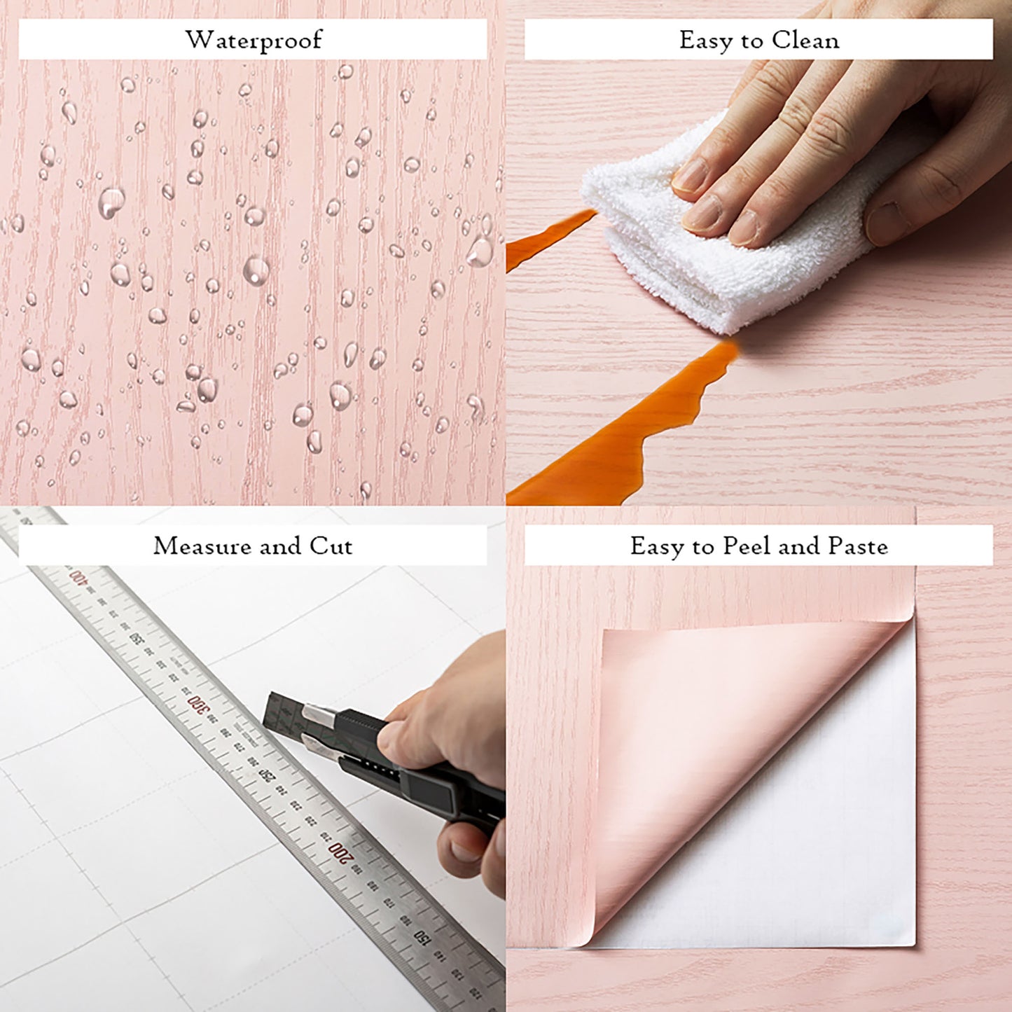 Wood Pattern Light Texture, Pink Wallpaper