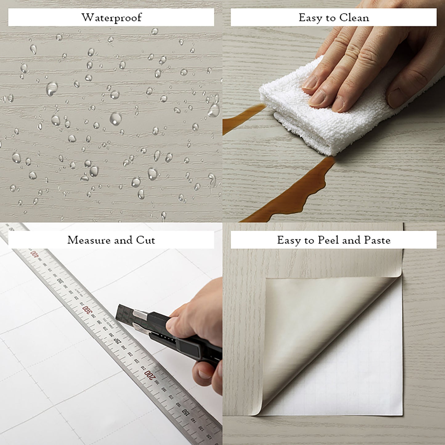 Wood Pattern Light Texture, Light Gray Wallpaper