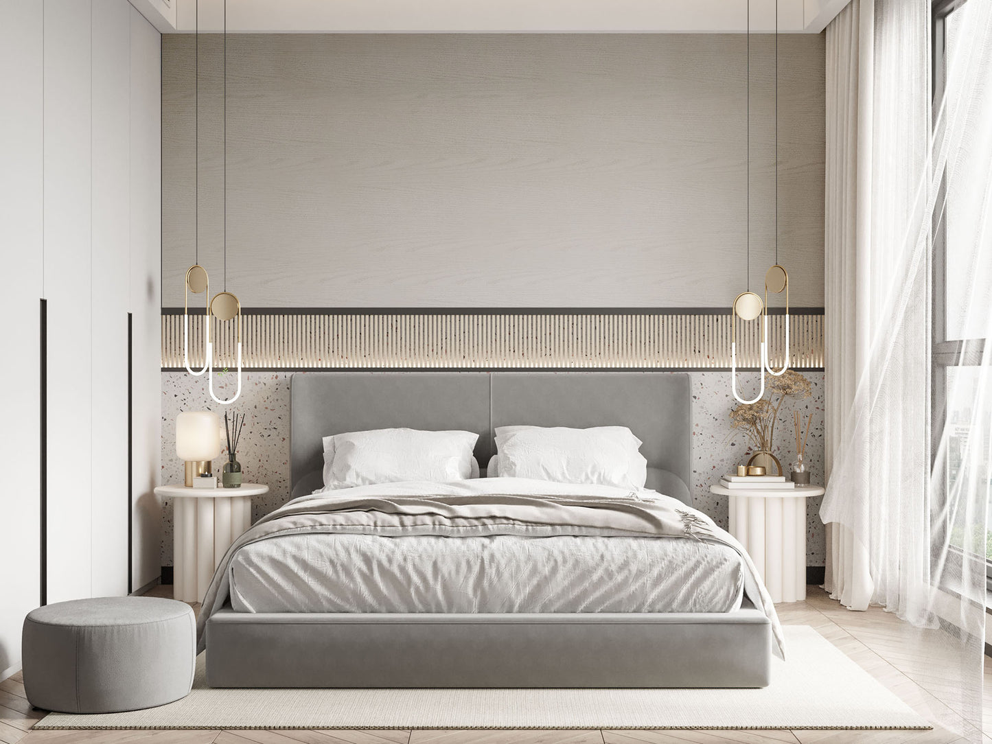 Wood Pattern Light Texture, Light Gray Wallpaper