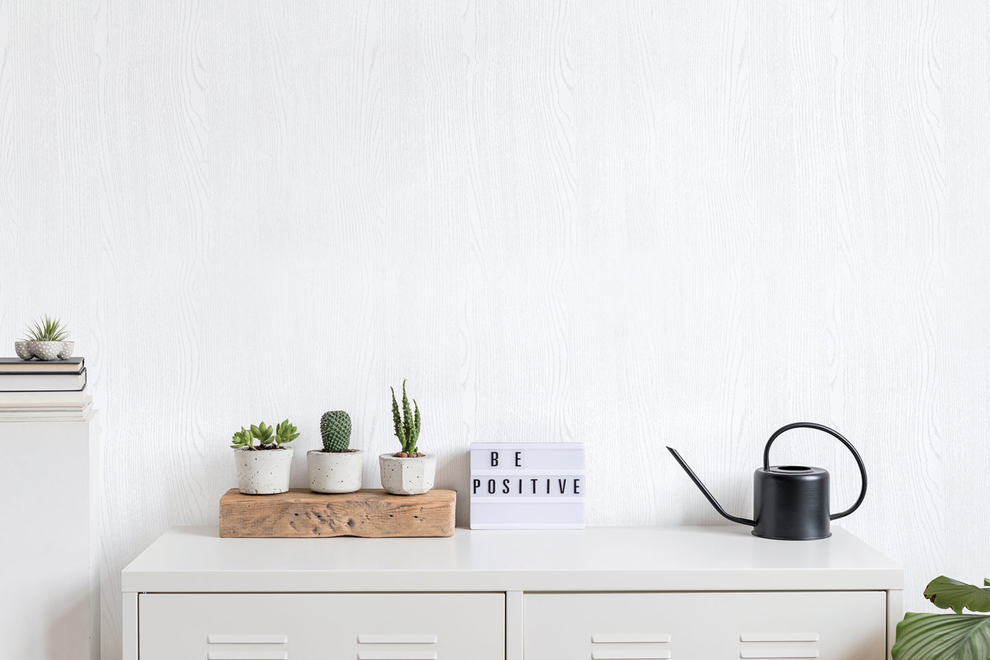 Wood Pattern Light Texture, White Wallpaper