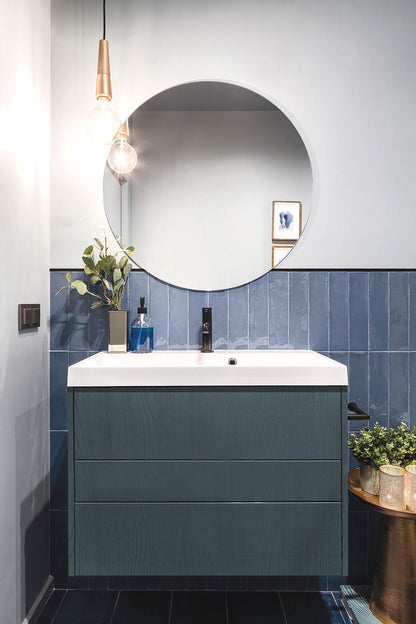 Wood Pattern Light Texture, Navy Wallpaper