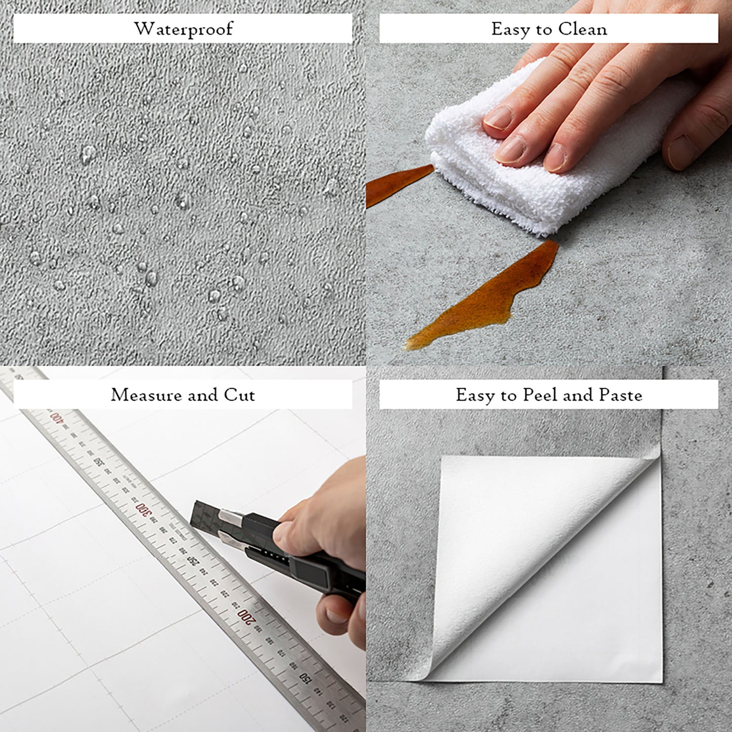 Stained Concrete Concrete Texture, Light Gray Wallpaper