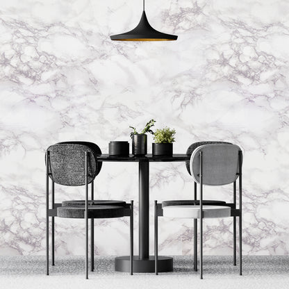 Marble White Gray Vein High Gloss Paper