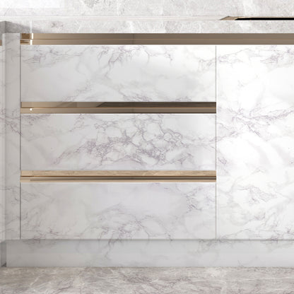 Marble White Gray Vein High Gloss Paper
