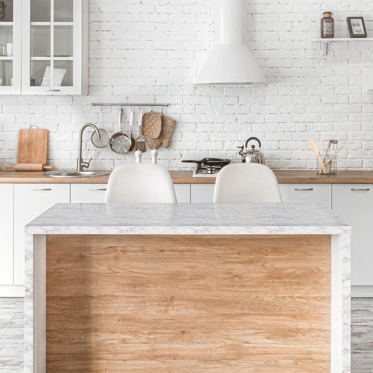 Marble White Gray Vein High Gloss Paper