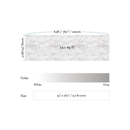 Marble White Gray Vein High Gloss Paper