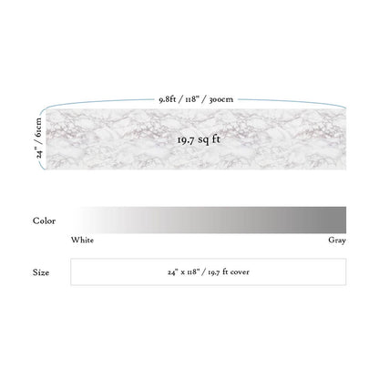 Marble White Gray Vein High Gloss Paper