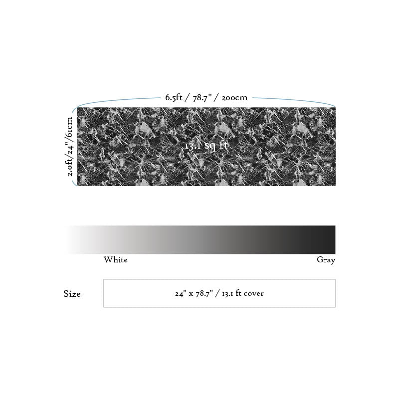Marble Black High Gloss Paper