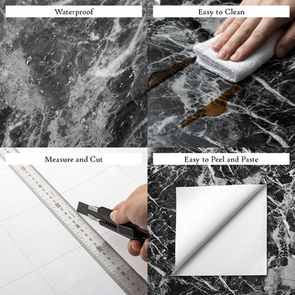 Marble Black High Gloss Paper